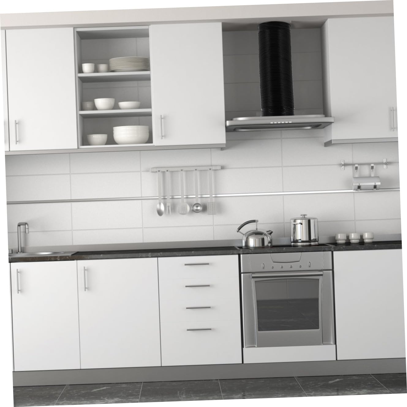 SOLUSTRE 1pezzi Tubo Flessibile Alluminio Per Ventilazione Duttile e Estensibile Compatibile Con Modelli Di Condizionatori e Aspiratori Per Uso Domestico e Ufficio