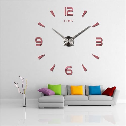 QWERTYUI AISHANBAIHUODIAN - Reloj de pared grande 3D para bricolaje, grande, decorativo, silencioso, espejo acrĂlico, calcomanĂas de pared, de gran QWERTYUI AISHANBAIHUODIAN - Reloj de pared grande 3D para bricolaje, grande, decorativo, silencioso, espejo acrĂlico, calcomanĂas de pared, de gran
