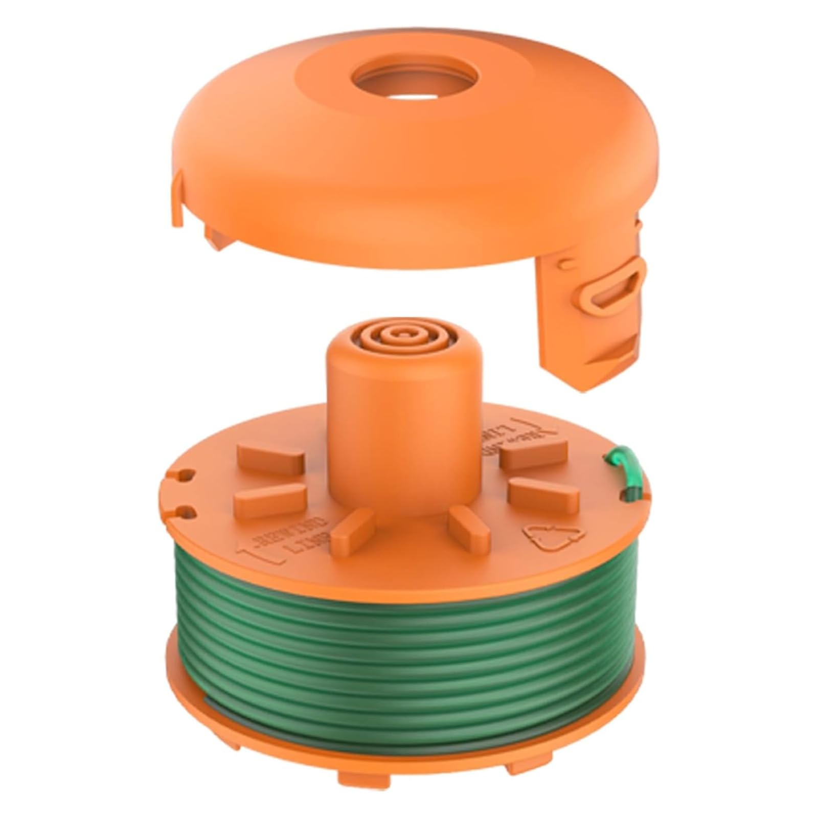 Bobina de repuesto para cortacésped Gardena 05367-20 y tapa de carrete 05329-20, piezas de carrete de línea de recortadora (8 carretes 2 cubiertas de bobina)