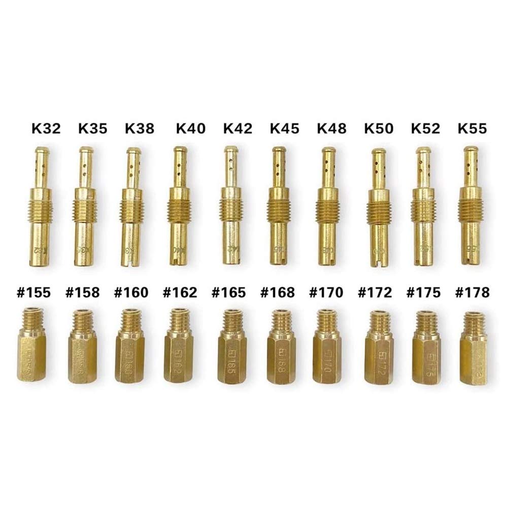 Yctze Kit de jet principal 20 pièces ensemble lent pilote adapté pour OKO KOSO PE PWK Carb
