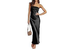 Ravishing Formal Strapless Satin Maxi Dress for Weddings