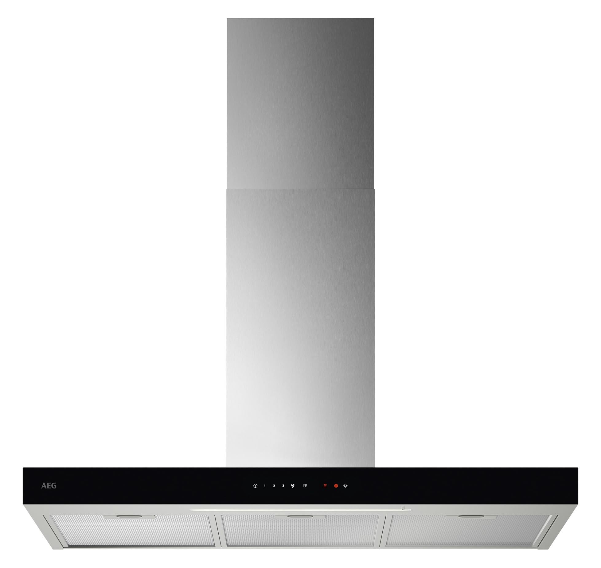 AEG Serie 6000 Dunstabzugshaube – 90 cm Kaminhaube mit Glas, Ab- und Umluft, Modell GB67D91HL