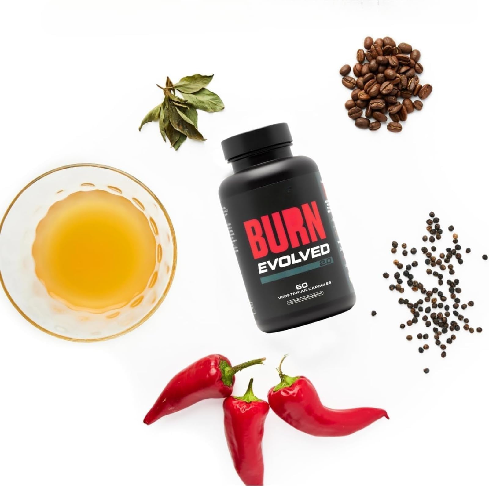 Burn - Termogénico diurno, Apoya Metabolismo y energía. 120 cáps | promueve el termogénico diurno para hombres y mujeres, Apoya metabolismo y energía diaria. 2pcs