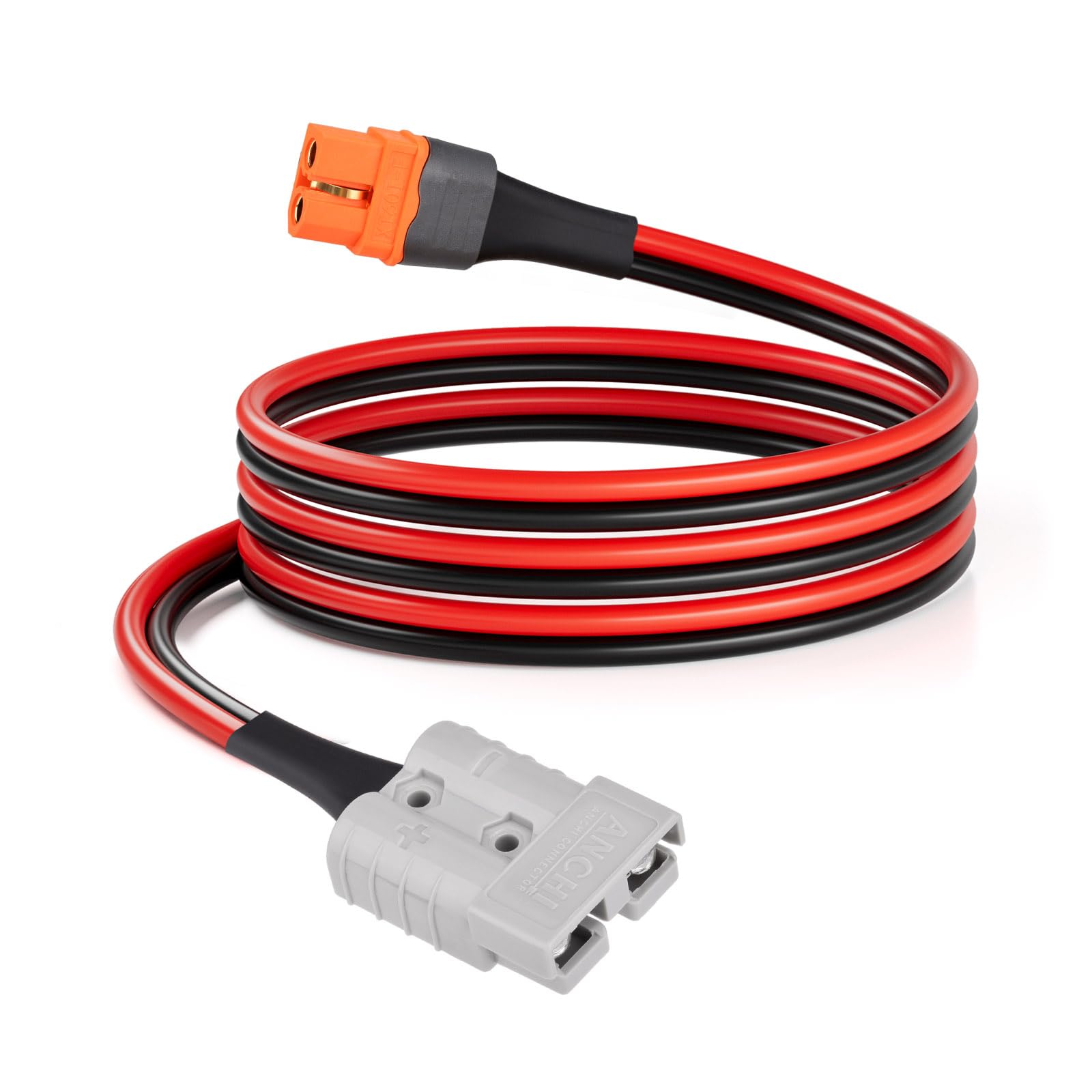 ELFCULB Anderson auf XT60i Kabel, 10AWG Anderson Stecker 50A auf XT60i Buchse Kabel für Solargenerator Wohnwagen Wohnmobil (1.8M)