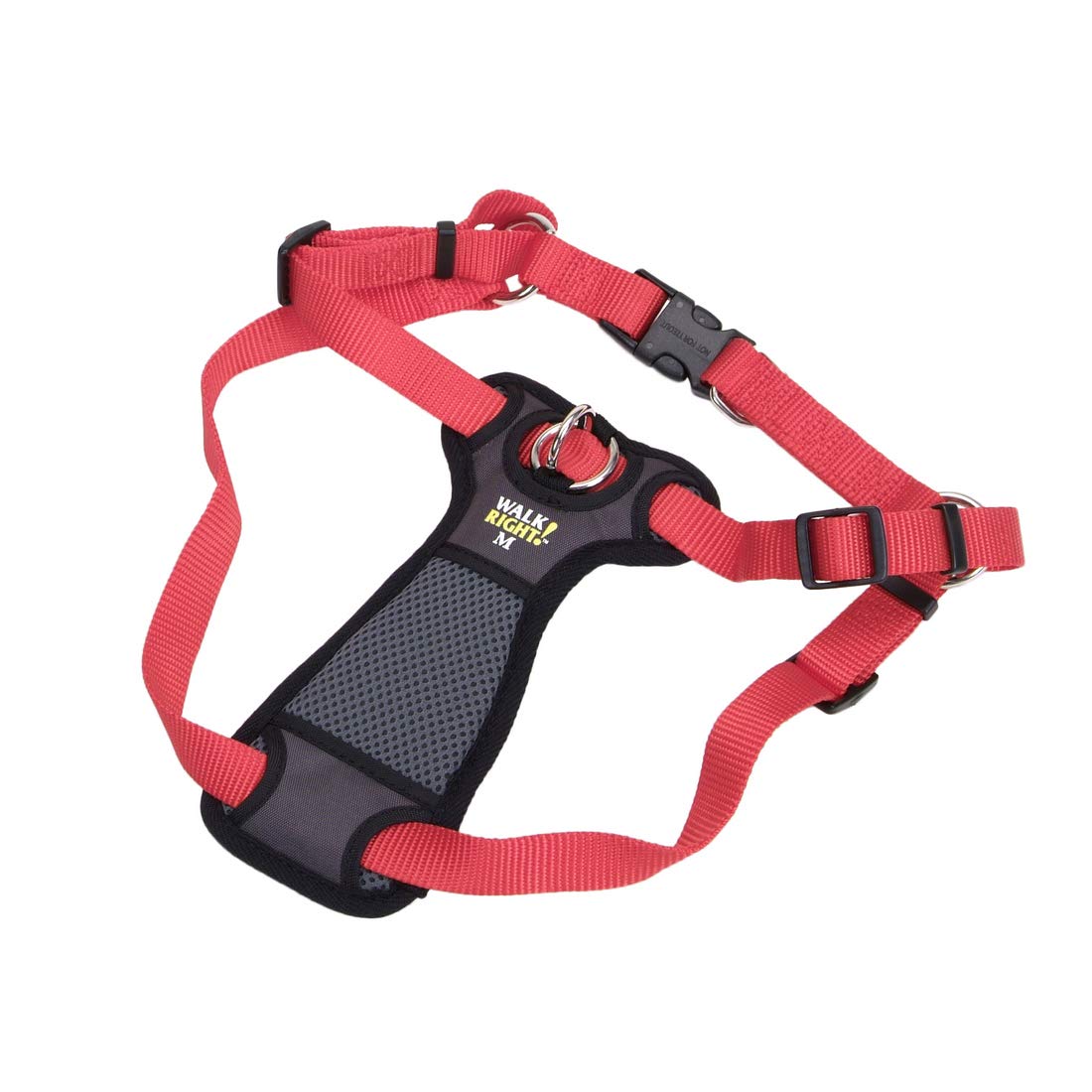 Coastal Pet Walk Right Front-Connect No-Pull Padded Dog Harness - Adjustable & Comfortable Dog Harness - Small & Large Breed Fit - Quality Pet Supplies - Red, MED (20"-30")