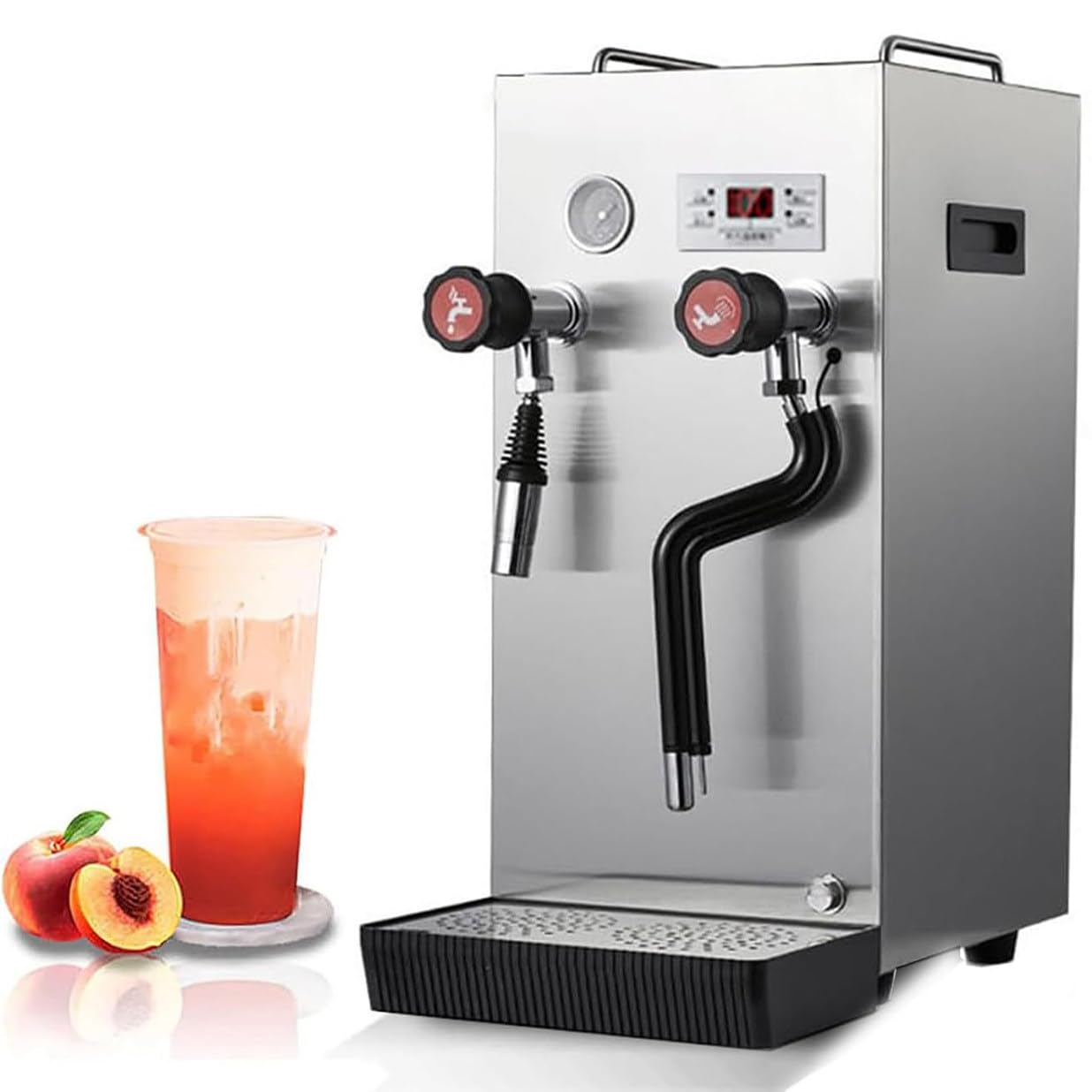 Espumador de Leche a Vapor Comercial, máquina automática de 8 litros para hervir Agua y espumar Leche, vaporizador eléctrico para cafeterías y teterías.