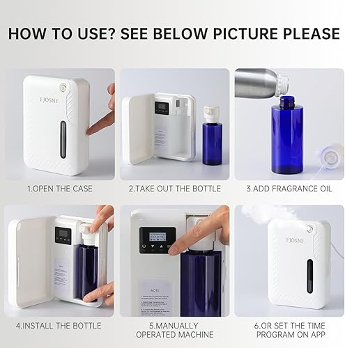 Miniatura 7 de Difusor de aceite sin agua 2025 (8.5 fl oz, 2200 pies cuadrados) - Máquina de aire inteligente con aroma con tecnología de aire frío para