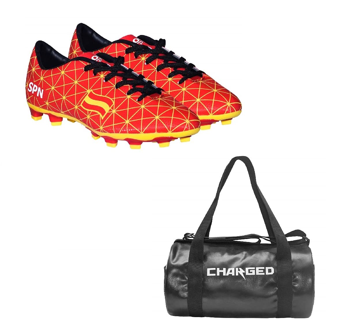 charged Sports Bag Adena Black with Gowin Football Shoe Country Color Spain Size-5-picture-37