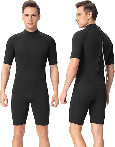 Shorty Wetsuit Women 2mm 3mm, Wet Suits for Mens in cold water, Neoprene Scuba Diving Suit for Surfing Swimming Snorkeling