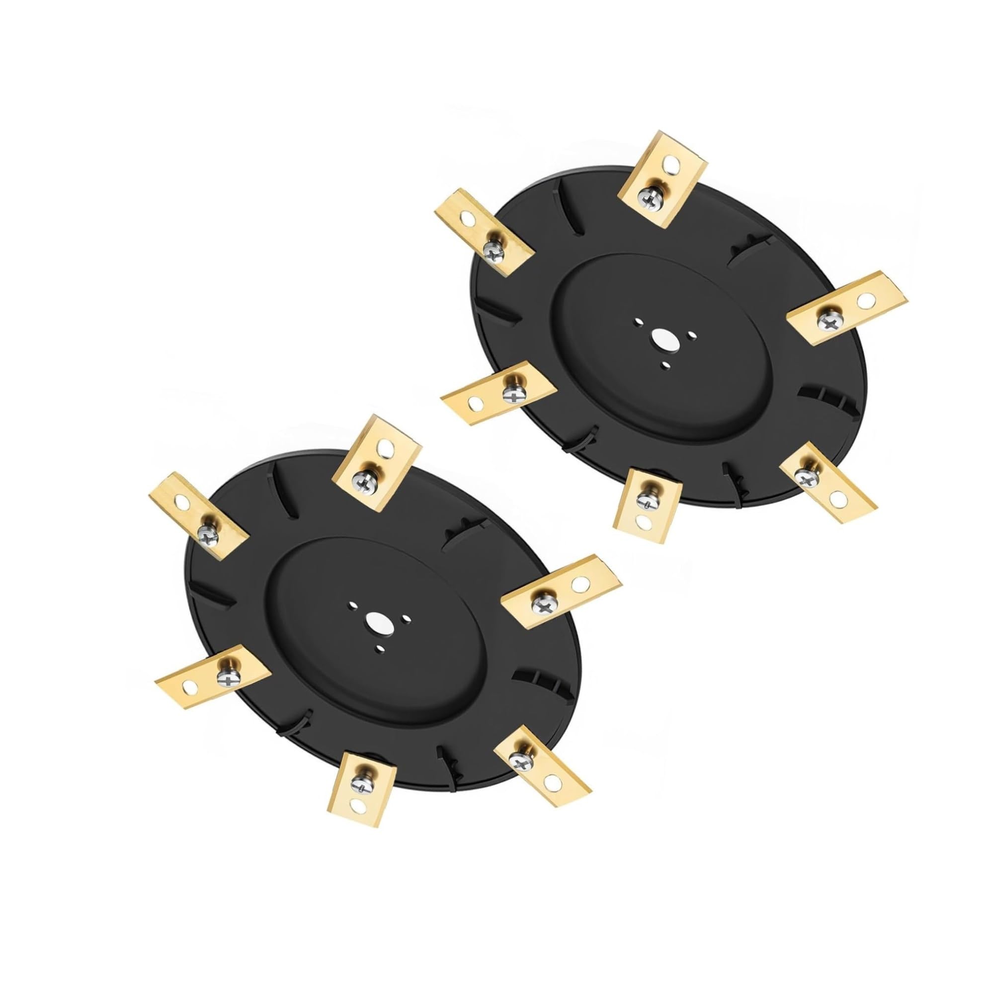 Paquete de 2 placas de cuchillos y 12 cuchillas for Mammotion for LUBA 1 for AWD for LUBA 2 for AWD, discos de cuchillos for cortacésped robótico, plataforma giratoria for robot cortacésped