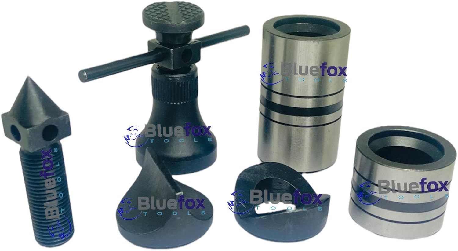 Machinist Jack Screw Set, (Pcs of 8) - 2-1/4" - 6-1/4" Range | 20 Adjustment with Pitch Screw | Knurled Finger Grip, Maximum Accuracy | 1-1/4 Inch (32mm) Base Diameter