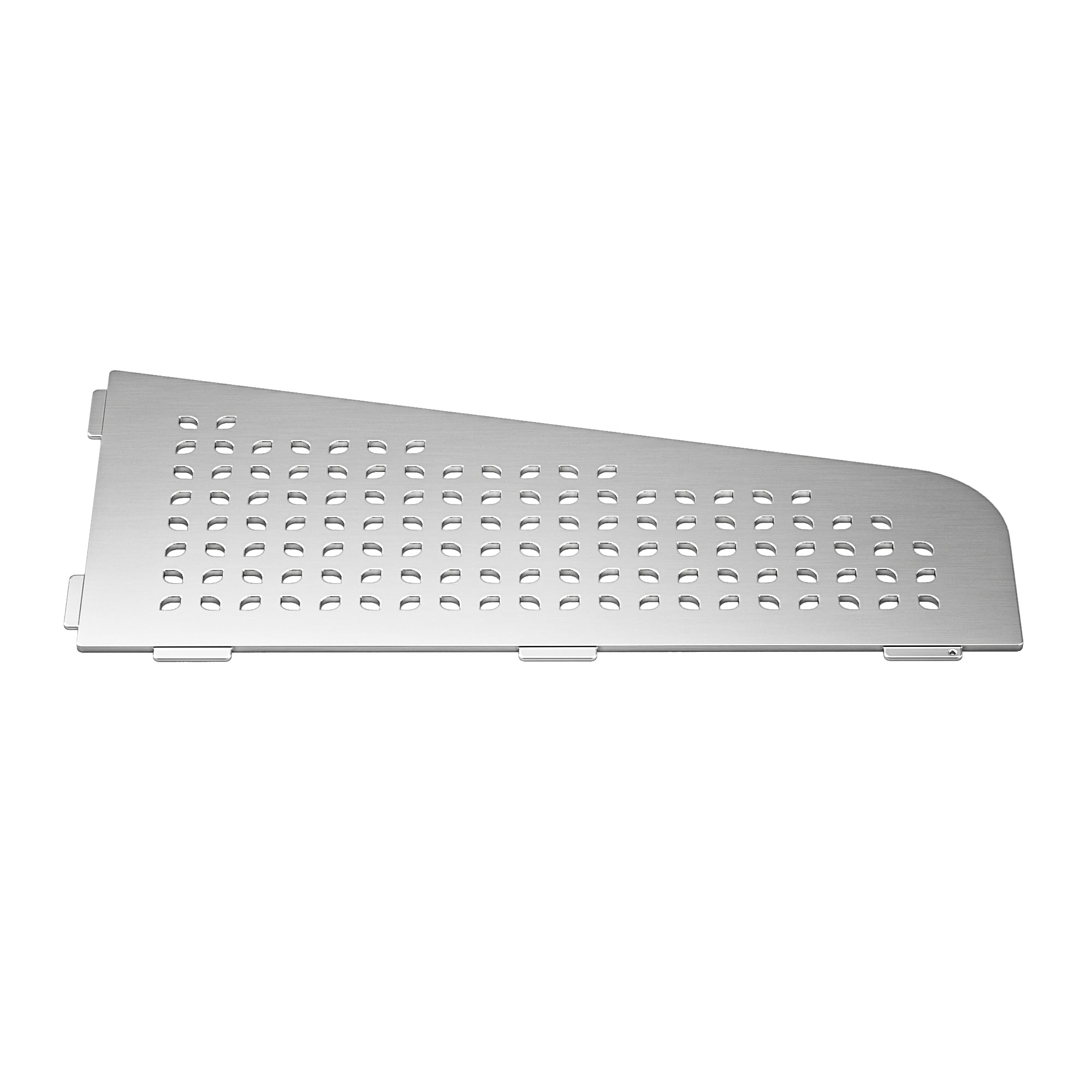 Eck-Duschregal, 30,5 cm x 14 cm, 304 Edelstahl, vierseitiges Eckregal, strapazierfähig, Fugenmörtel im Badezimmer, Regal (gebürstet)