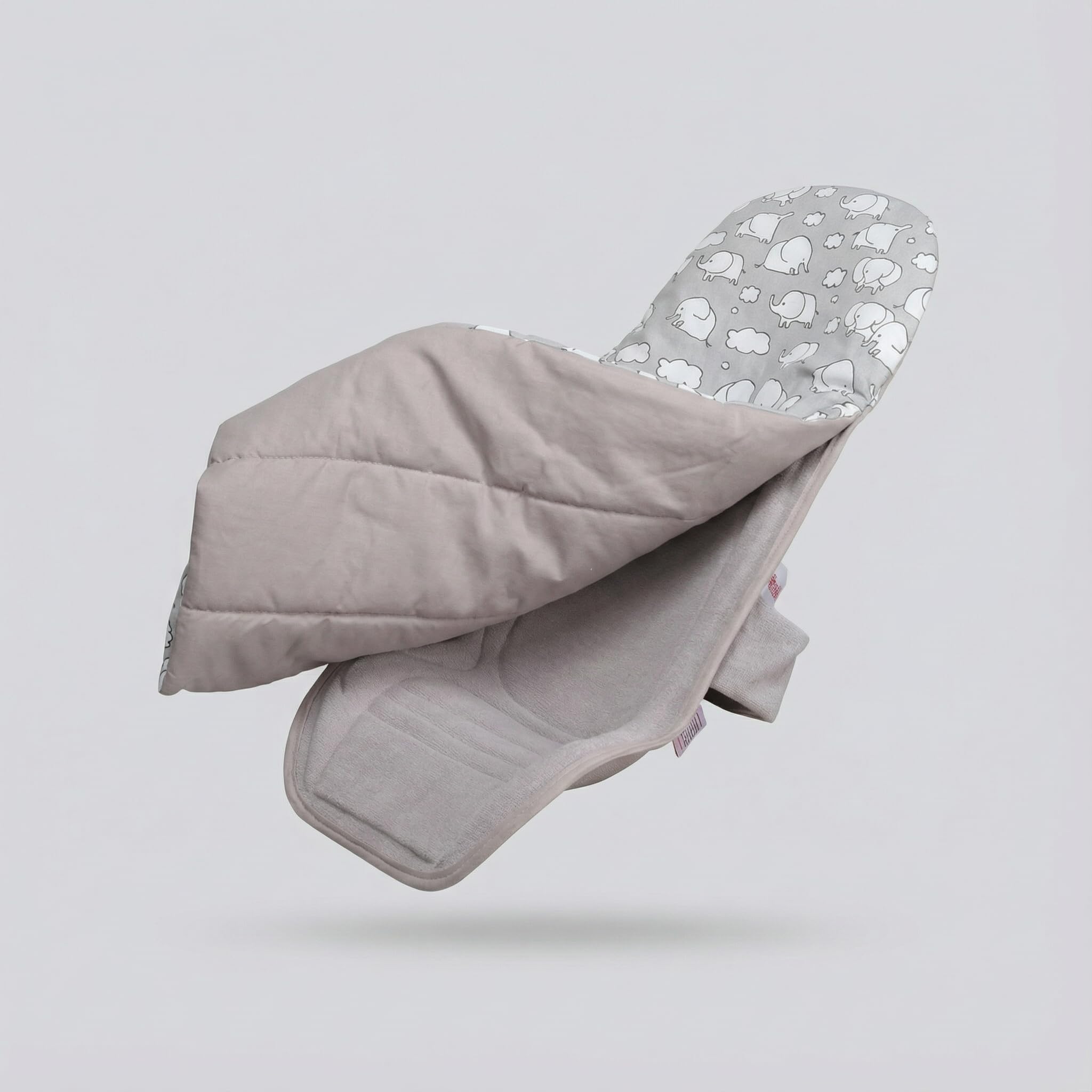 HOOPA 2-in-1 Infant Carrier for Newborn (0–4 Months) | Reclined Carrying & Breastfeeding Support | Strong Back Support | Indoor & Outdoor Use | Feeding Pillow | Nursing pad | Grey 3