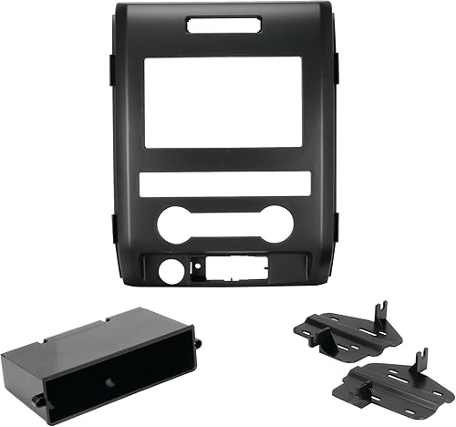Scosche FD1438B Compatible con Ford F-150 XL 2009-12 ISO doble DIN y DINkit de tablero de bolsillo color negro disponible en Yaxa Colombia