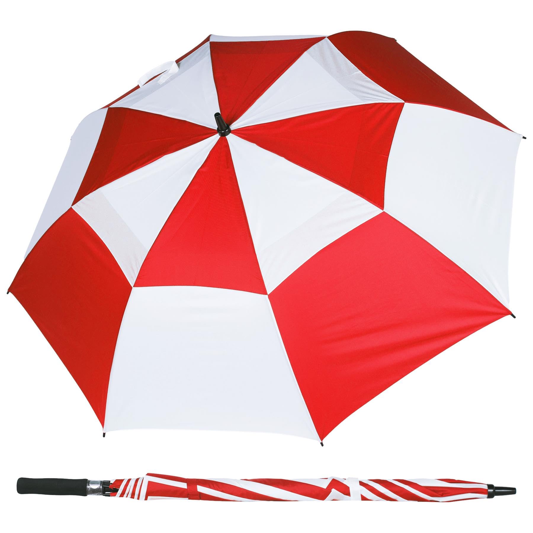 A2Z Golf Umbrella Auto Open 152cm Large Dual Vented Canopy Durable Fiberglass Ribs EVA Soft Grip Handle Windproof Rain Sun UV Protection Double Vent Brolly For Men & Women Golf Outdoor Sports Travel