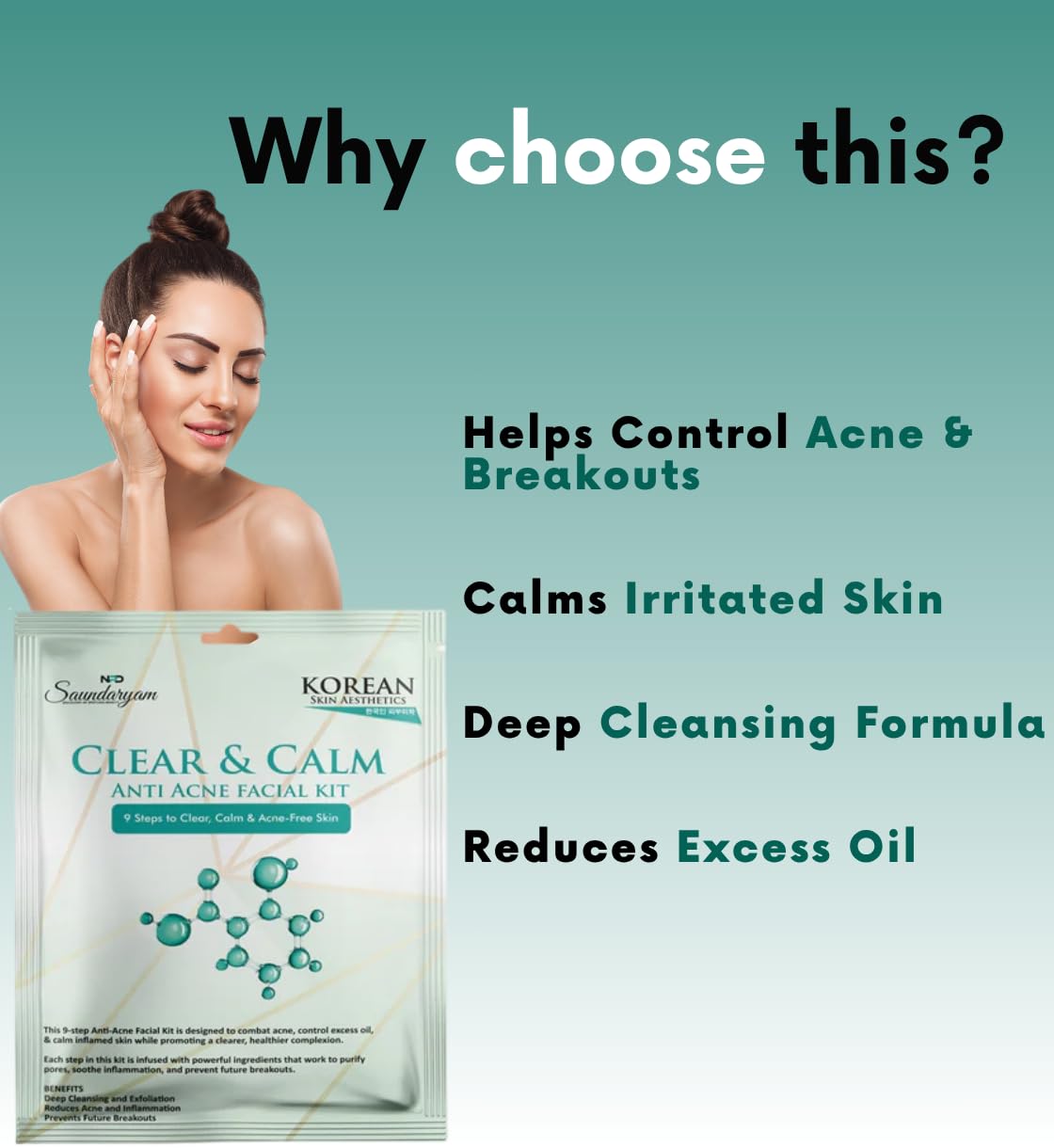 Korean 2% Sallicylic Acid Anti-Acne & Pimple Mini Facial Kit | For Oily & Acne Prone Skin | Improves Skin Health & Tone with 9 Easy Steps 62g 2