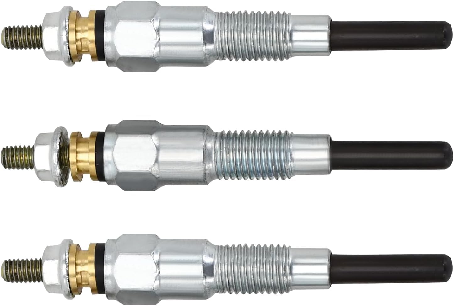 for 3 bujías incandescentes 16851-65510 16854-65510 compatibles con tractor Kubota B1700D B1700E B1700HSD B1700HSE B21 B2100D B2100E cortacésped BX1800D BX1830D BX1850D BX1860D BX2230D BX2350D BX2360D