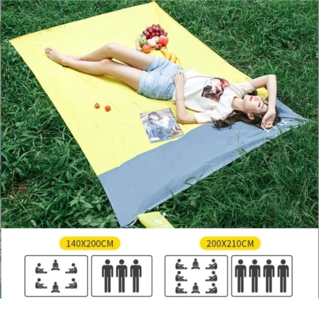 Koc Piknikowy Mata Piknikowa Lekki koc piknikowy na zewnątrz Piaskowa i wodoodporna mata Przenośne koce na rodzinny kemping na trawie Koc Plażowy Do Parku(B,140 * 200cm)