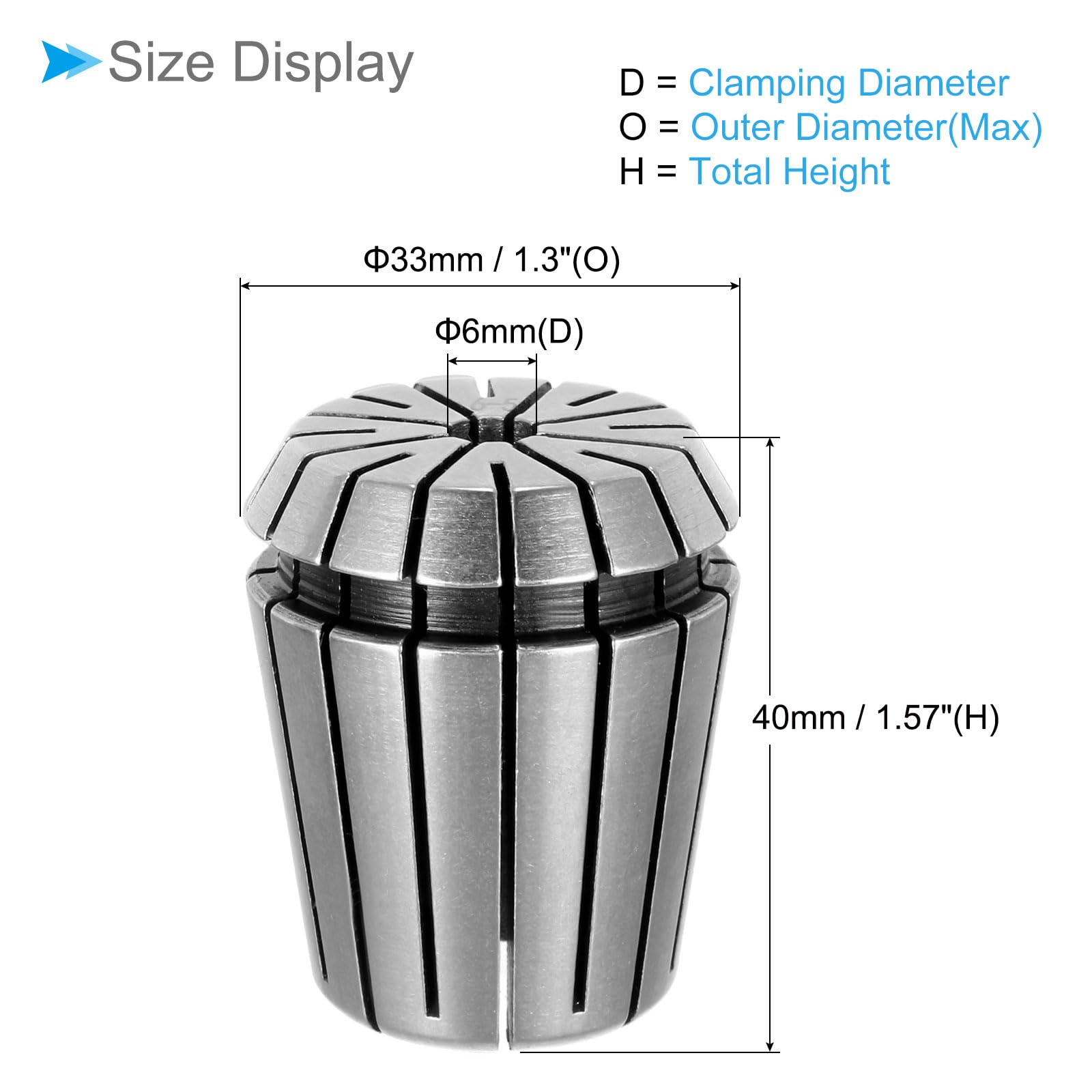 CoCud Spring Collet Chuck, ER-32 Spring Collet 6mm Clamping Diameter, 40Cr Steel Convenient Disassembly Chuck - Image 2