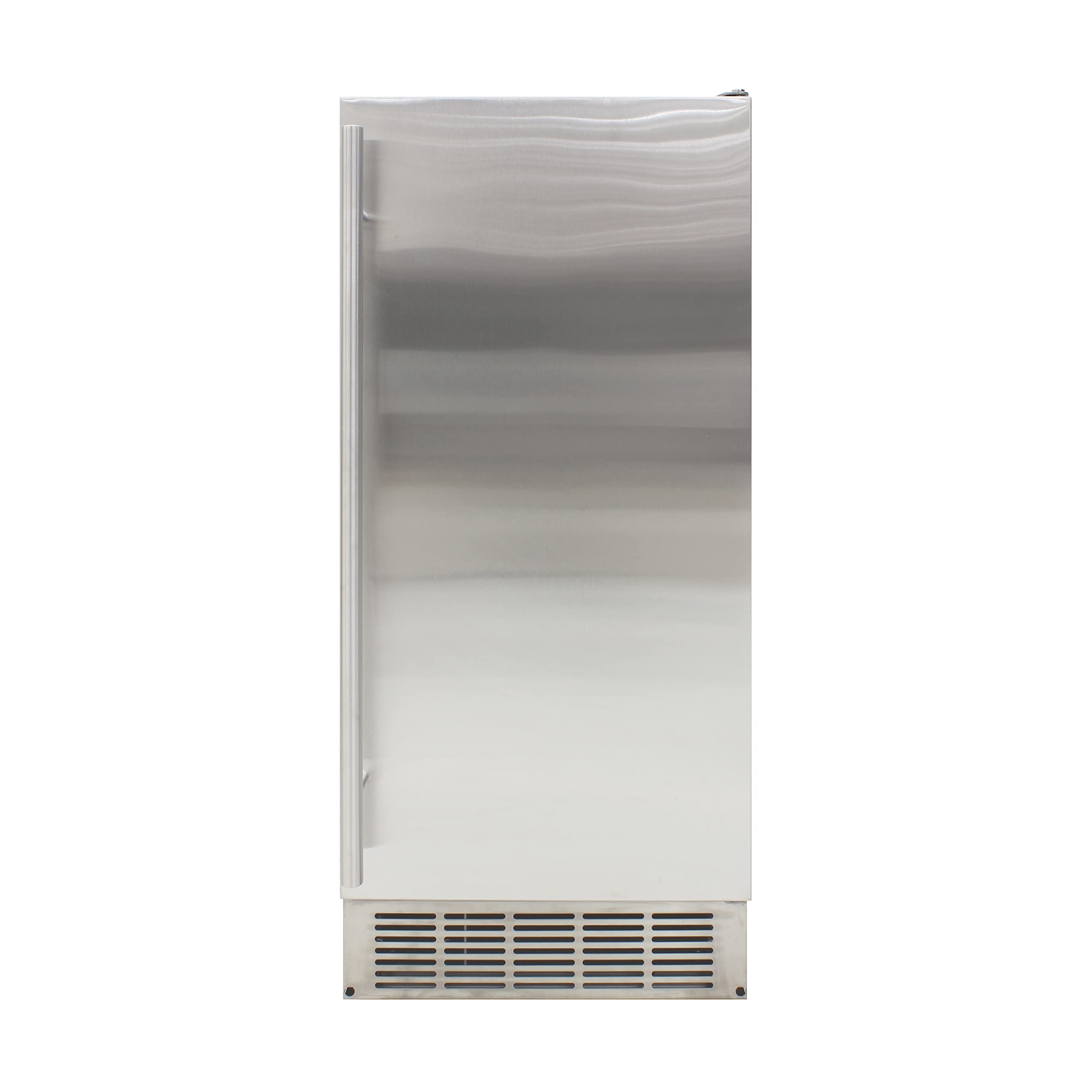 BRAMA Ice Maker Machine 50/lbs. Ice Daily Undercounter Built-in or Freestanding Stainless Steel Construction with Reversible Door and Auto Shut Off for Indoor Use, Metallic | Fridge.com