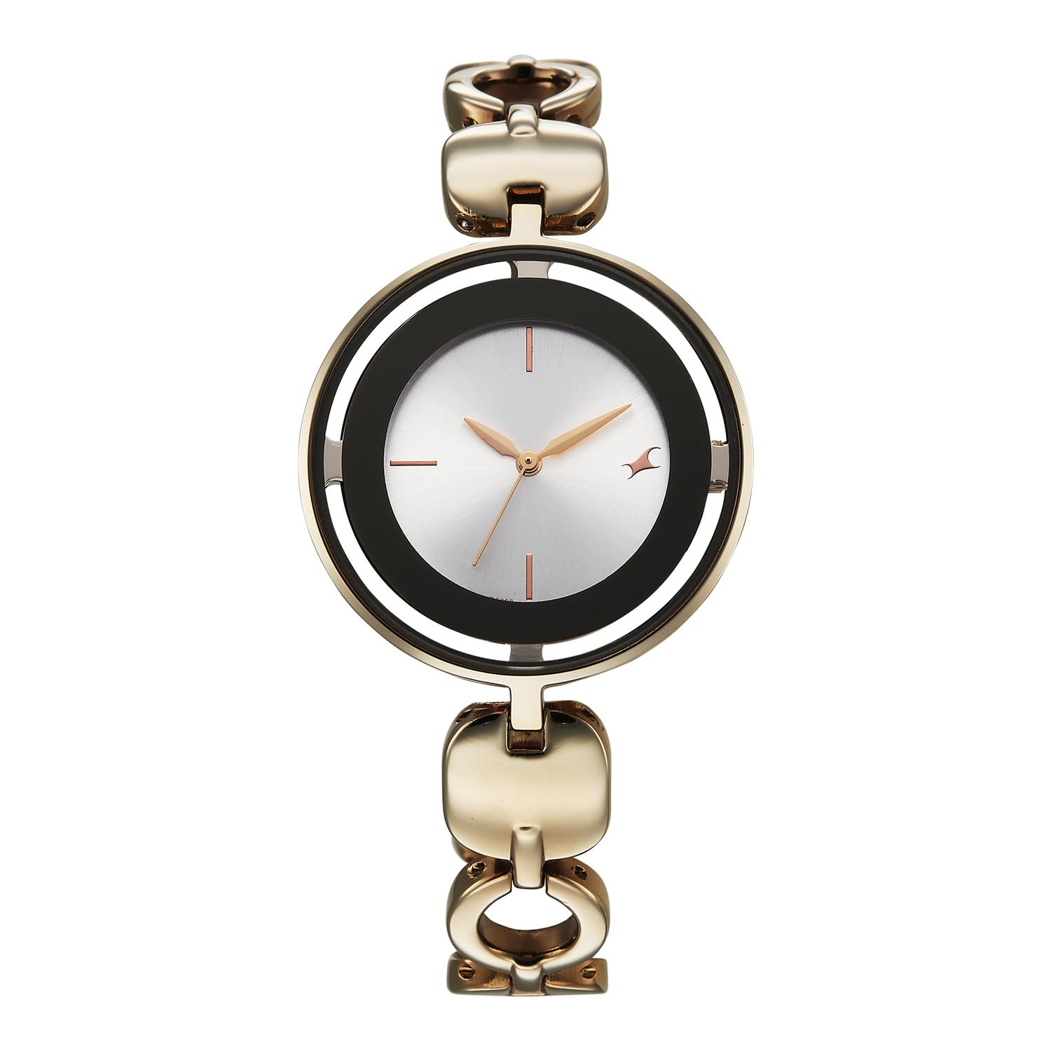 Chrome K Quartz Analog with Silver Dial Titanium Brass Solid Strap Watch for Women - 6237QM04-image-34