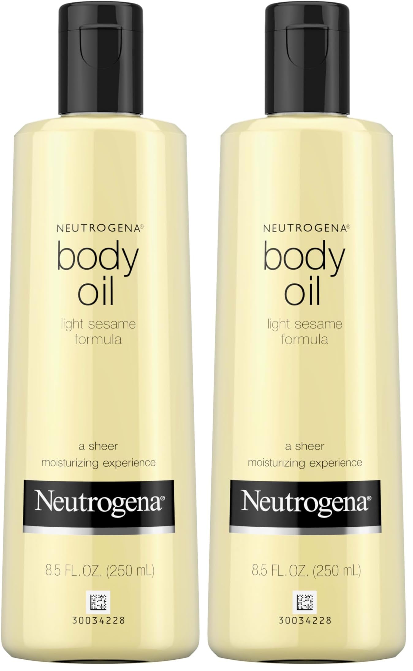 Neutrogena Light Sesame Body Oil 250mL|Moisturises Dry Skin|Provides Soft & Silky Skin with a Radiant, Healthy Glow (Pack of 2) - 250 ml (Pack of 2)