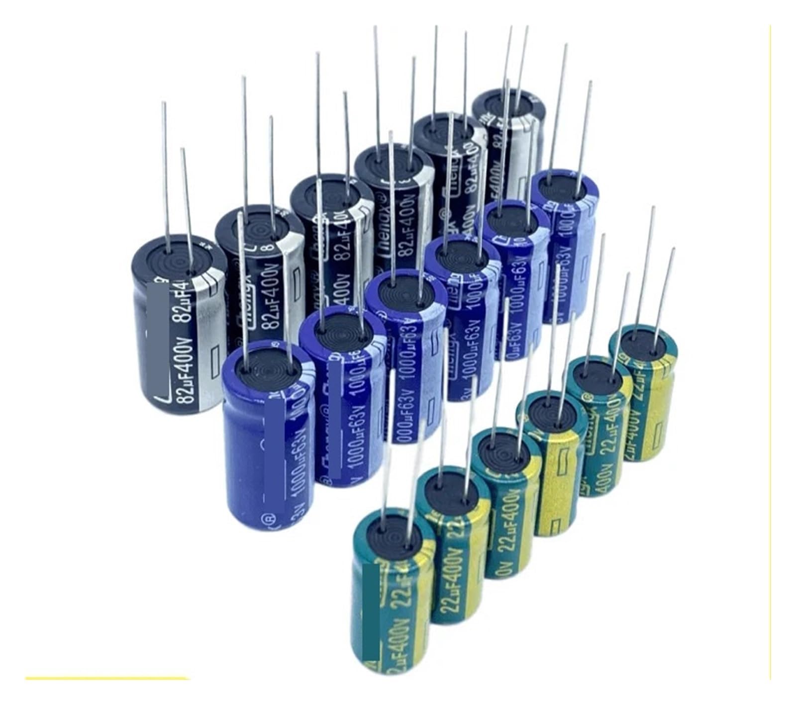 Lot De Condensateurs électrolytiques Aluminium – 6.3V à 450V, 1uF à 10000uF – 2/5/20 Pièces (10V 680uF, 20 Pcs)