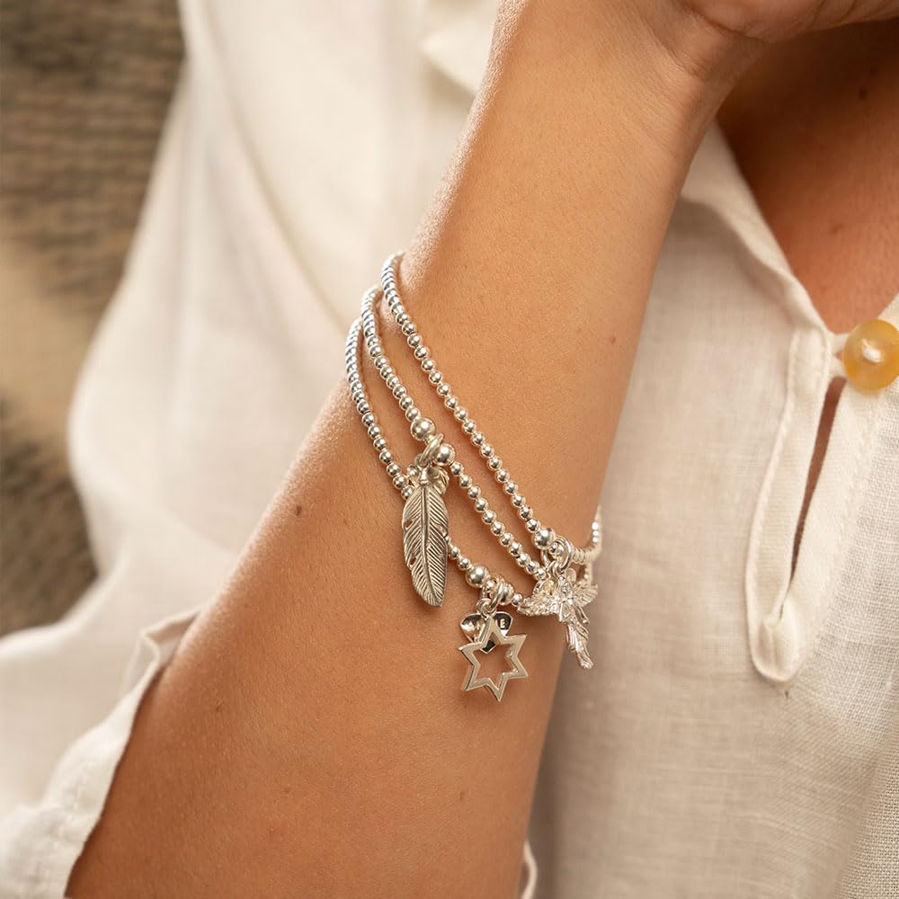 Annie Haak Hearts of Love, 925 Sterling Silver Bracelet, Multistrand, Heart Charm, Engraved 'Love You' charm, Gifts Women, Wife, Girl, Appreciation, Affection, Memorial, Anniversary, Handmade in UK