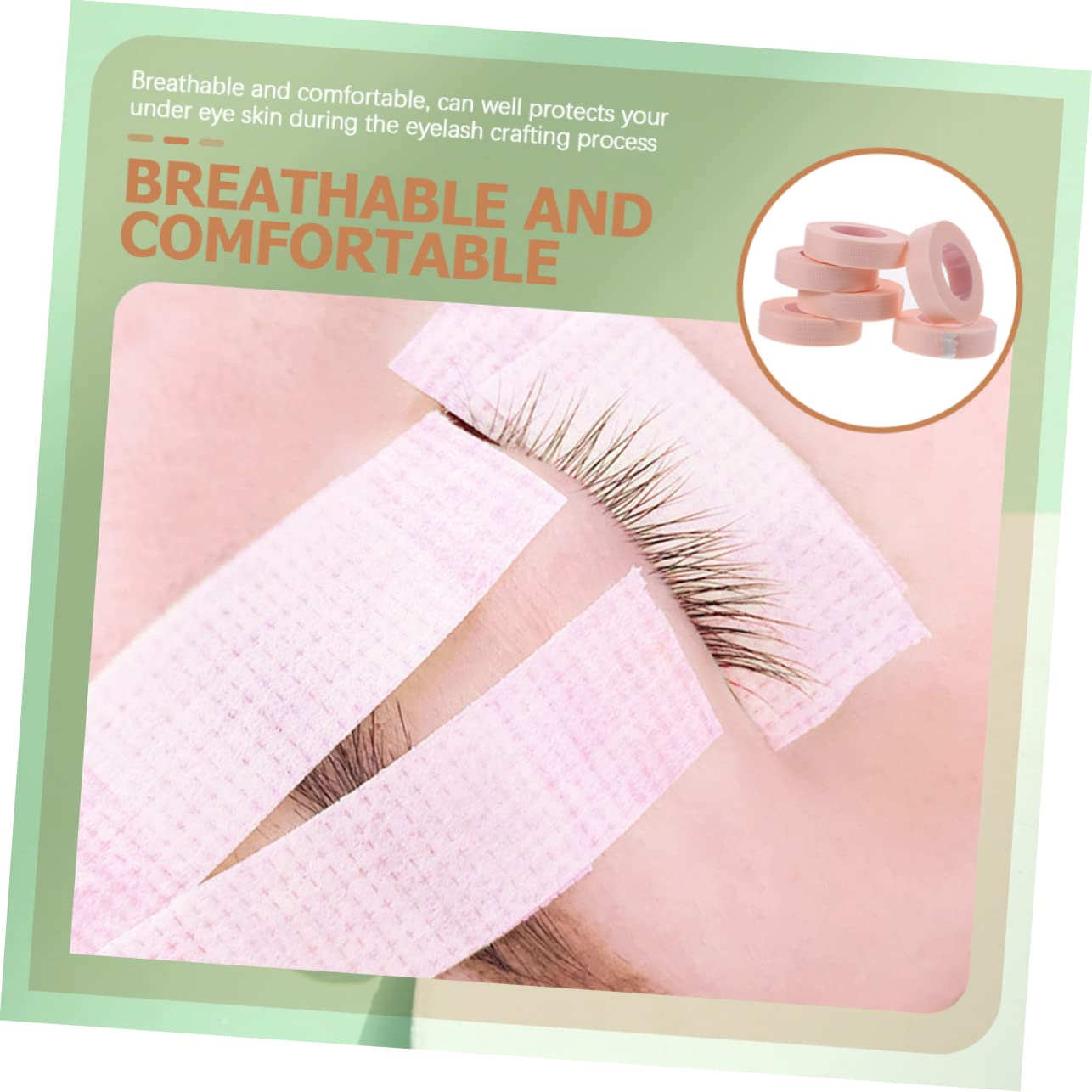 HAPINARY 6pcs Eye Patches Lash Extension Tapes Breathable Non-Woven Fabric Lash Tape