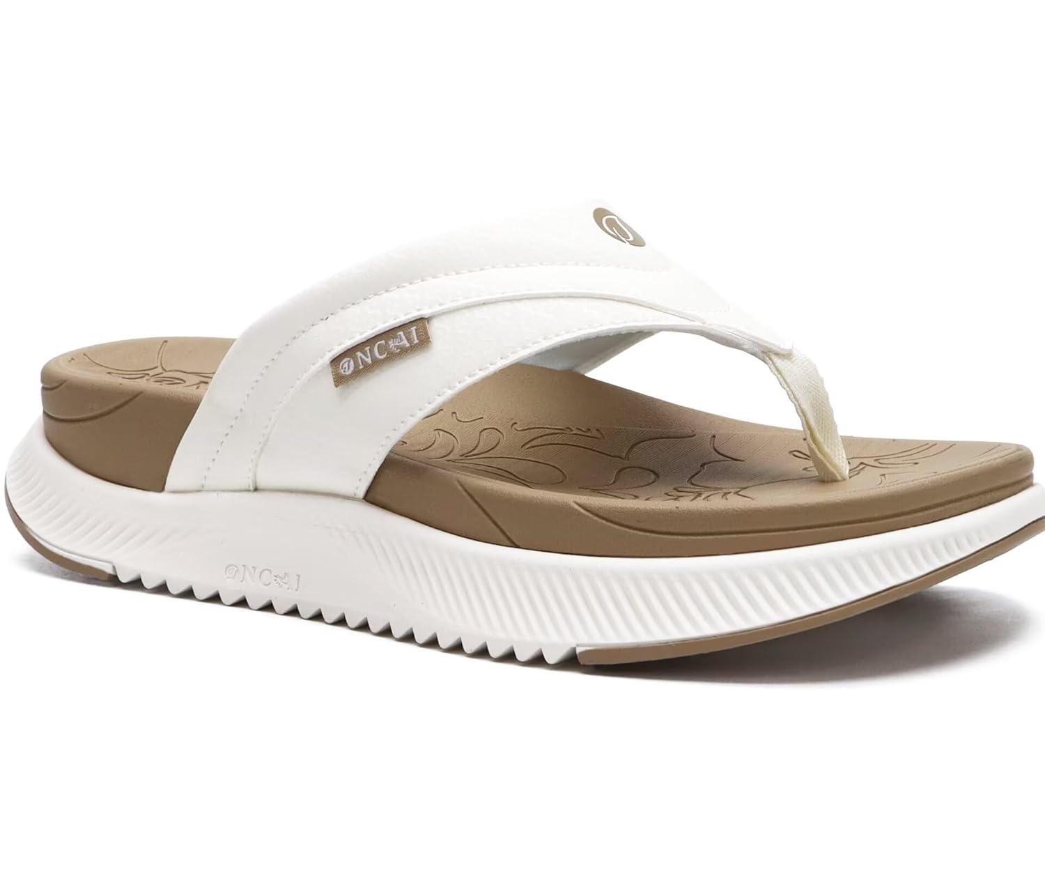 ONCAI Womens Orthotic Cushion Flip Flops Recovery Walking Sandals for Women with Arch Support Summer Comfortable Slip On