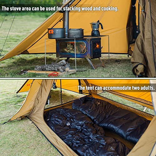 Carpa Hot Tent STOVEHUT 70 con 2 postes y 2 postes de lona miniatura 5
