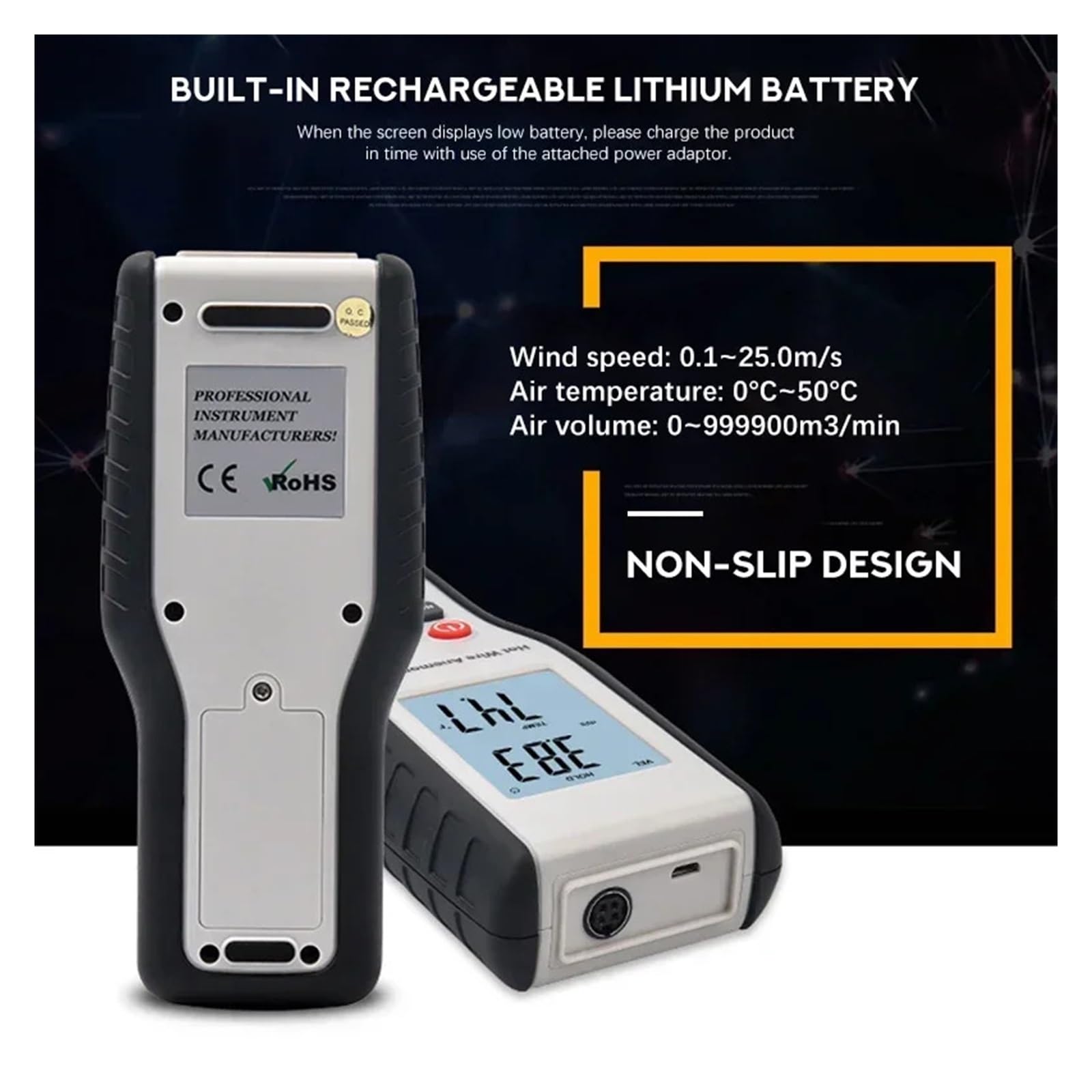 Anemómetro térmico de alambre caliente, anemómetro Digital portátil alta sensibilidad, HT-9829, instrumentos medición