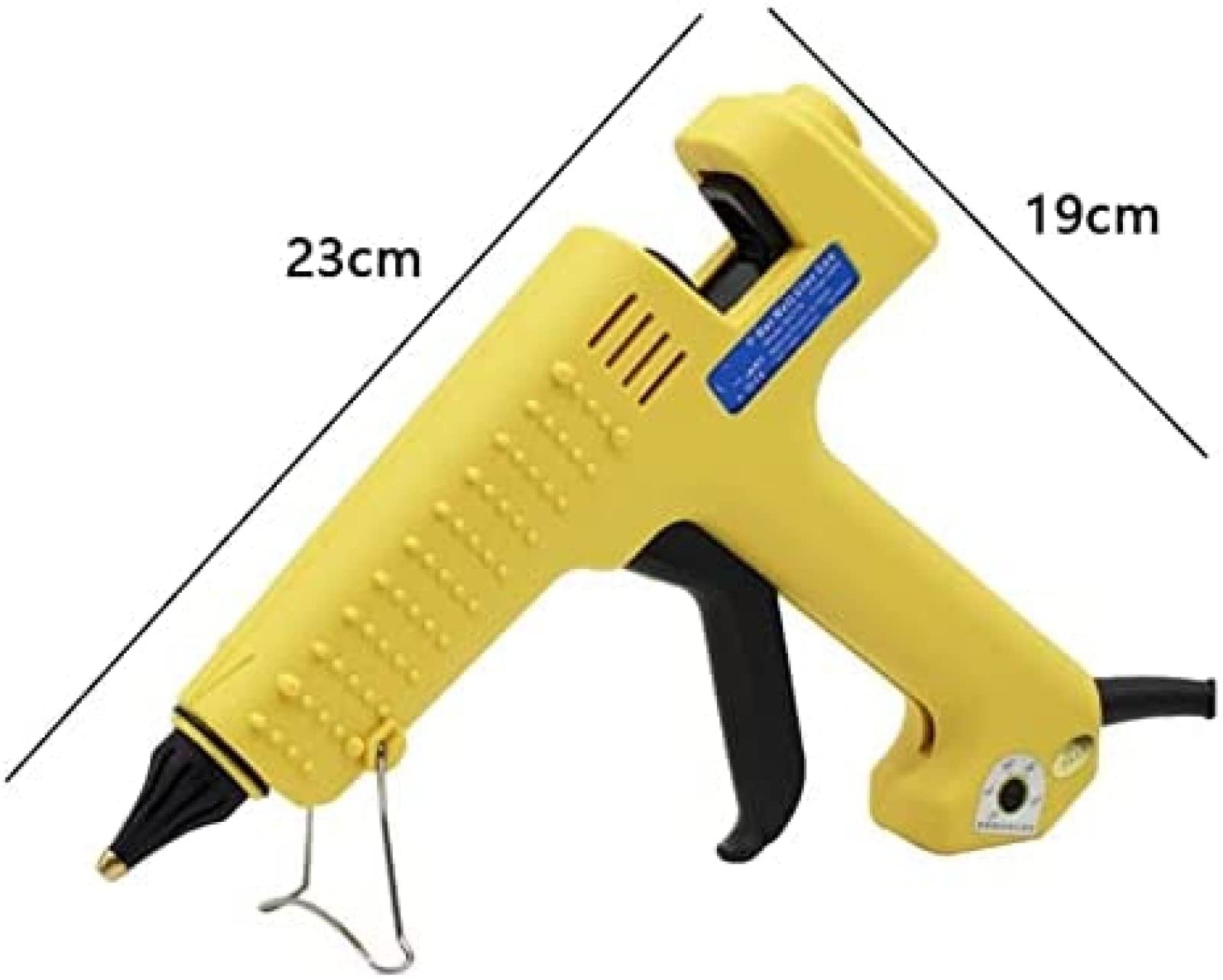 Bezprzewodowy pistolet do klejenia na gorąco z regulowaną temperaturą, moc 200 W, długa dysza, profesjonalny zestaw narzędzi samoprzylepnych do majsterkowania i napraw