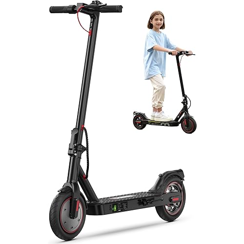 iScooter Electric Scooter Adults & Big Kids, 500/650 Peak Power, Up to 15/18/25 Miles Range, 19/22/25 MPH Top Speed, Cruise Control, Dual Braking System, Foldable E Scooter for Commuting & Campus Use