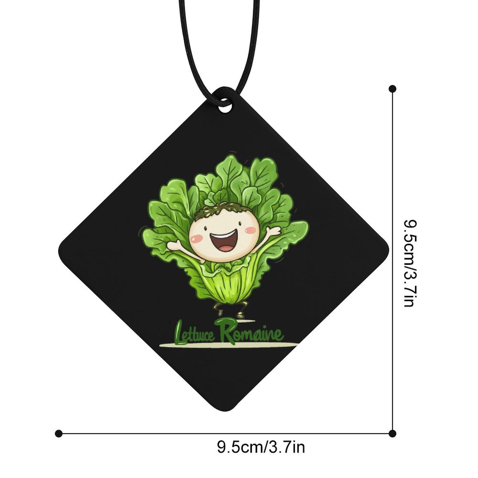 Lettuce Romaine Car Air Freshener Hanging Aromatherapy Tablets for Car Accessories Rhombus