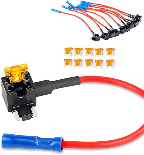 Nilight 12V, Conector adaptador para fusible de coche Mini ATM Apm Blade, 2 años de garantía.
