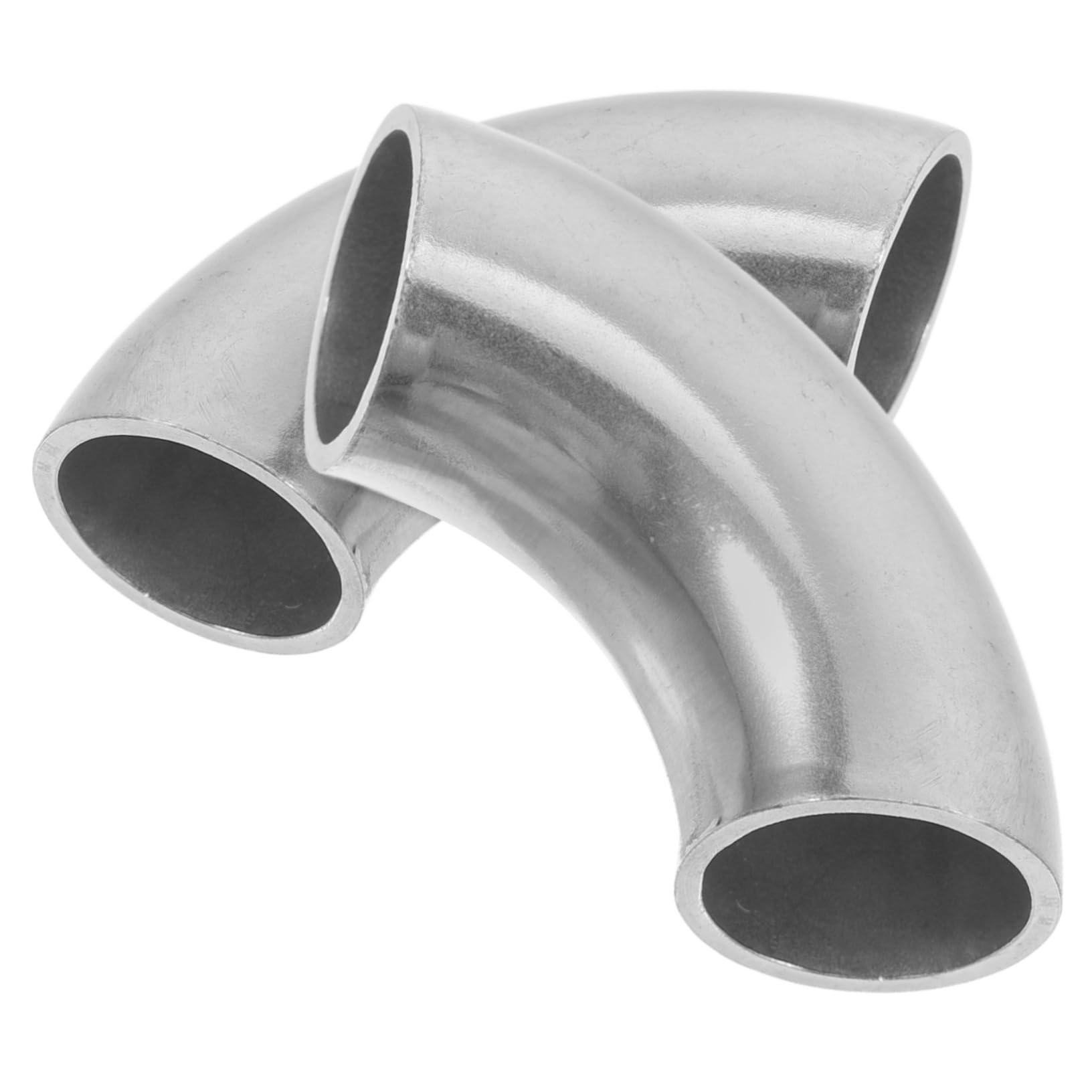 PRETYZOOM Stainless Steel Elbow Pipe Fitting 90 Degree Elbow Connector for Exhaust Handrail