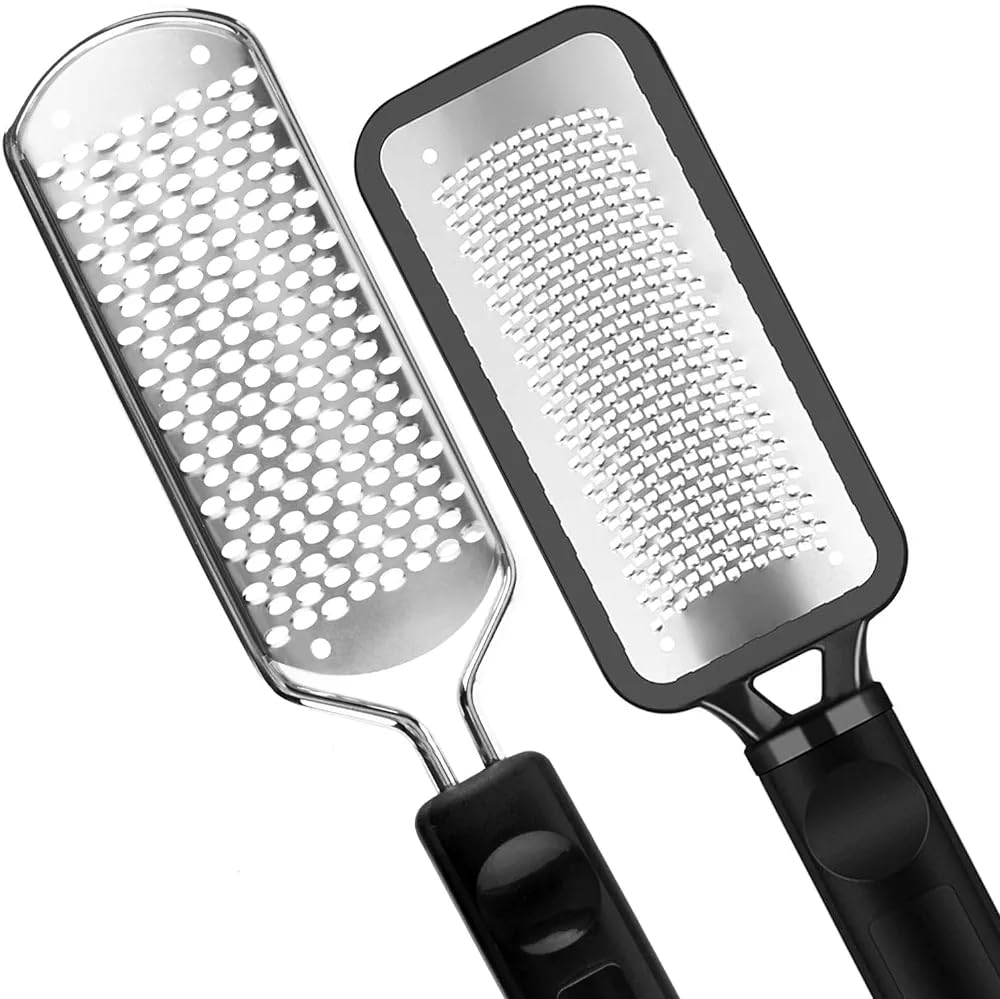 Feelhigh Pedicure Foot File - 2Pcs Stainless Steel Colossal Foot Rasp, Dead Skin Remover for Feet, Professional Pedicure Tools Washable and Reusable-image-14
