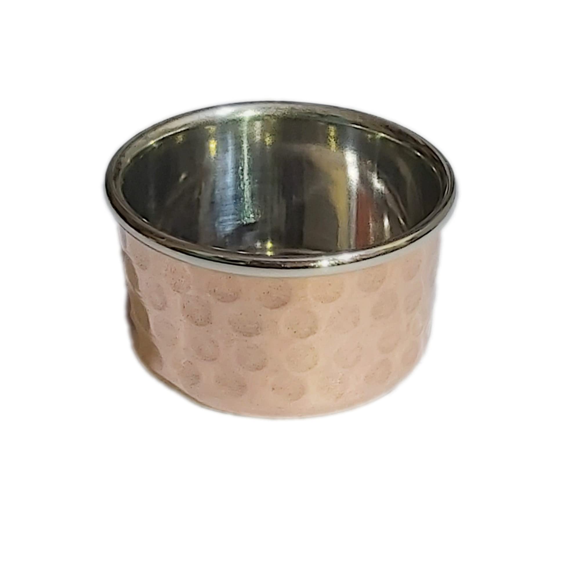 PARIJAT HANDICRAFT Handmade Steel Copper Serving Chutni Bowl Hammered Katoris (1)