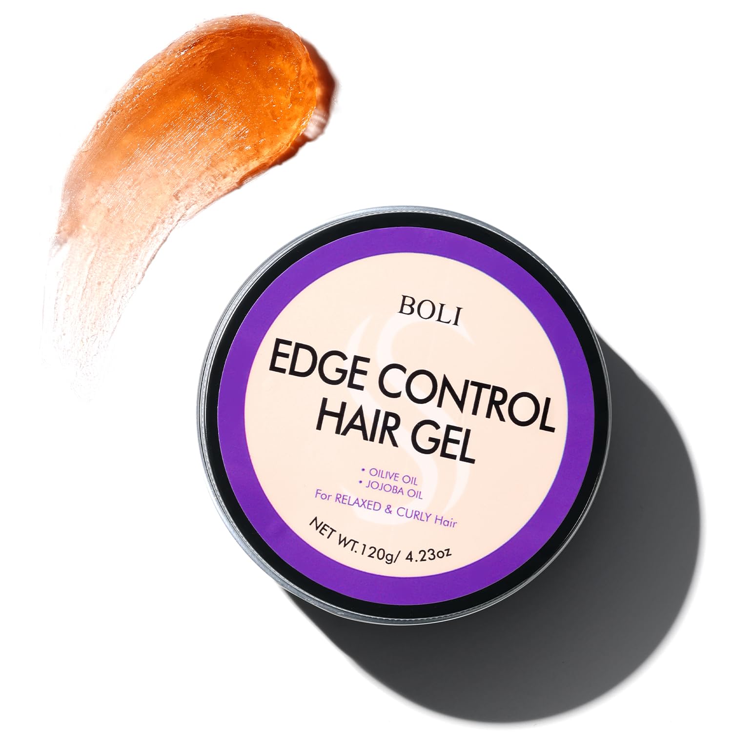 BOLI Strong Hold Edge Control Gel for Women, for 4c Braid Hair, 120g 4.23 Ounce (Pack of 1)