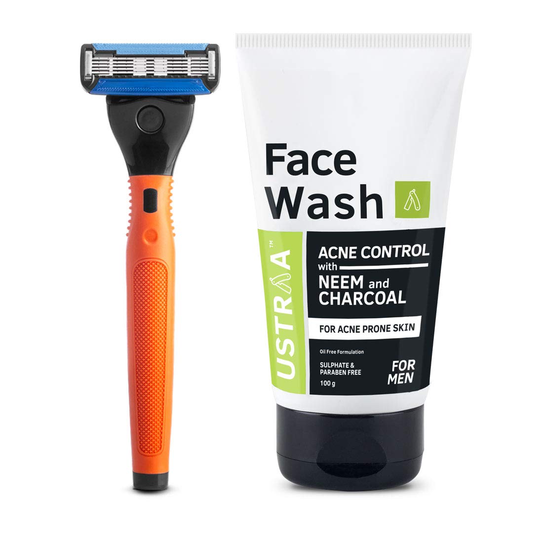 Buy Ustraa Face Wash Acne Control With Neem & Charcoal Face Wash