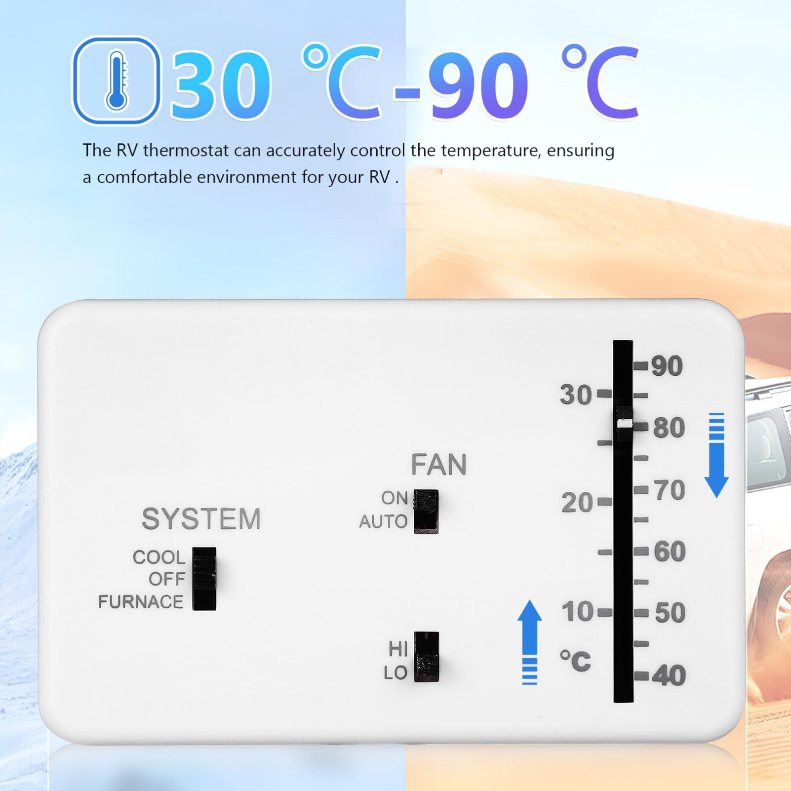 Analog Thermostat Digital Rv Thermostat Heat Only Wire Thermostat