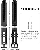Vista 7 de NotoCity Para Fenix 7X Pro/6X Pro Band para Fenix 6X Correa Fenix 7X Banda 1.024 in Ancho Fenix 5X Plus Pulsera para Descent Mk2i/tactix