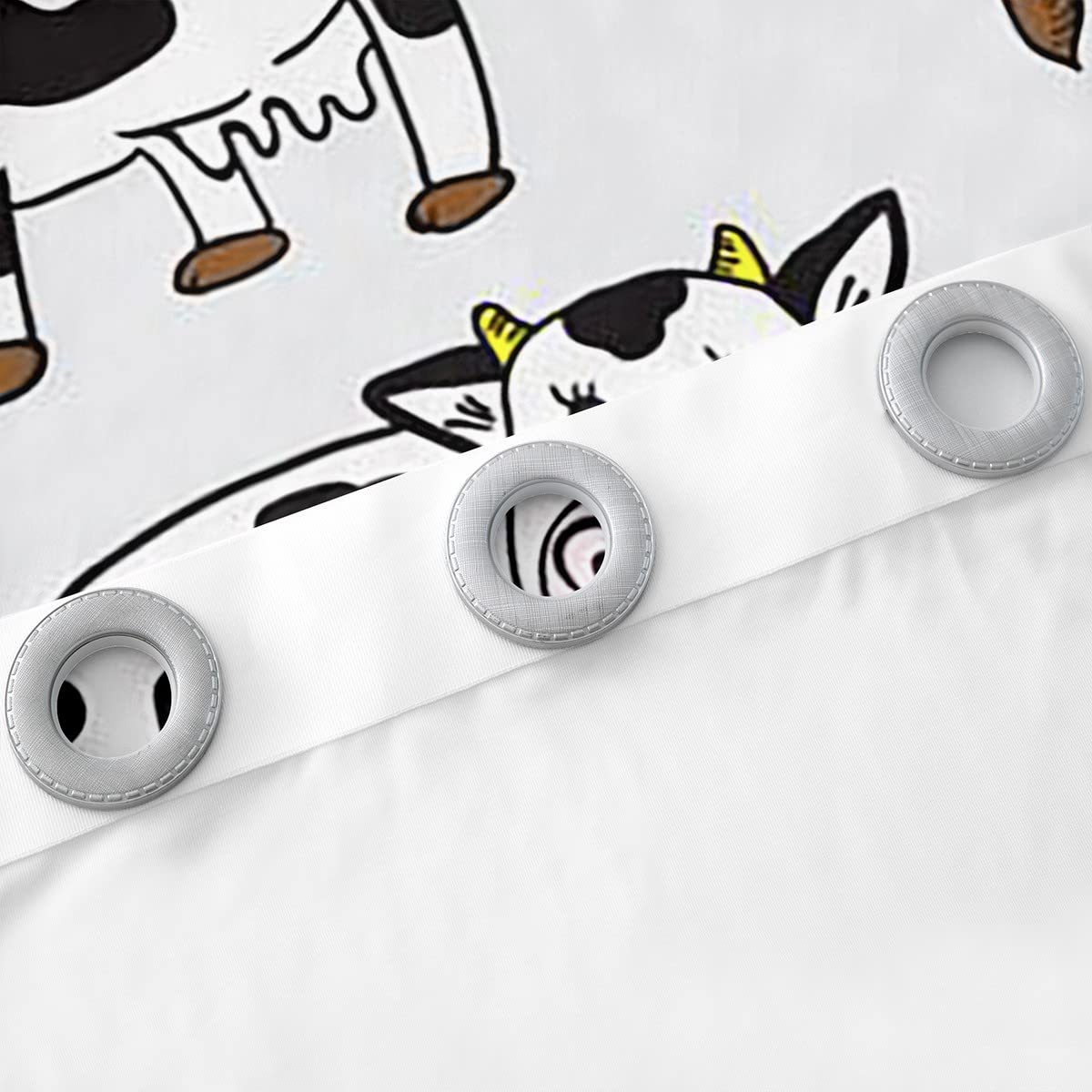 Dzieci kreskówka mleczna krowa zasłona urocza krowa zaciemniająca okno dreapes do sypialni kawaii 3D zwierzę krowa zasłony zaciemniające (30%-50%) urocza krowa zasłony okienne szer. 66 x dł. 90