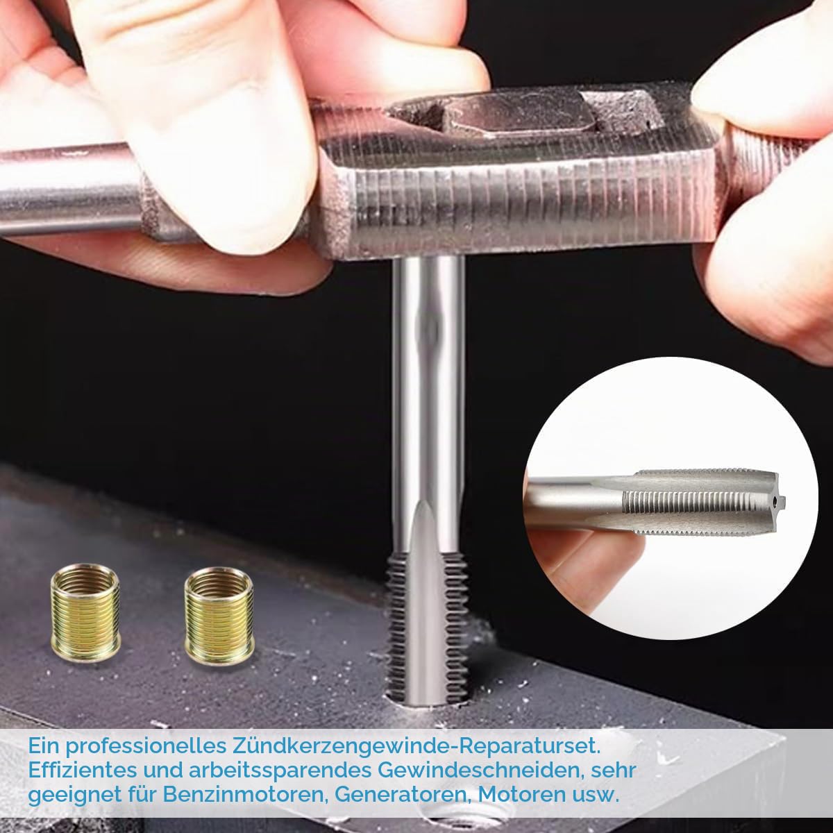 M14X1,25 Gewindeeinsätze, M16X1,25 Gewindebohrer Verzinkt Für 14Mmx1,25Mm Gewinde Zündkerze