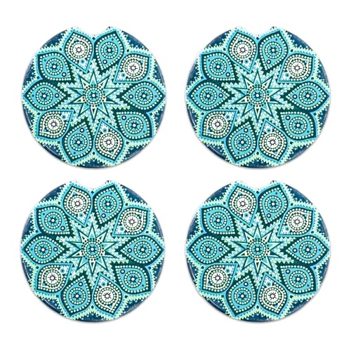 4 posavasos cerámicos absorbentes para autos miniatura 1