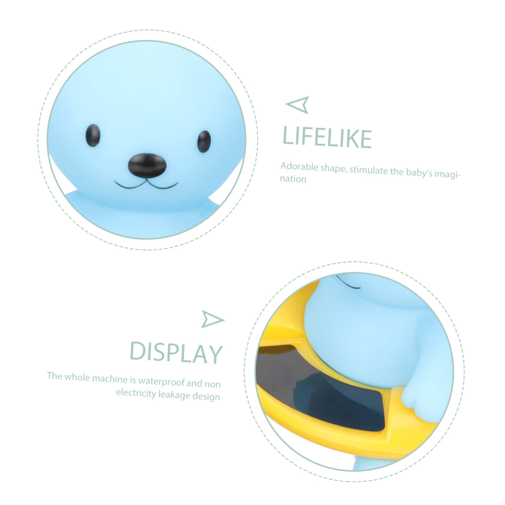 Sosoport 3 Pz Termometro Per Acqua Bagno Giocattolo Per Il Bagnetto Galleggiante Stanza Digitale Per Neonati Acqua Di Sicurezza Per Bambini Gel Di Silice Cartone Animato Bambino Vasca