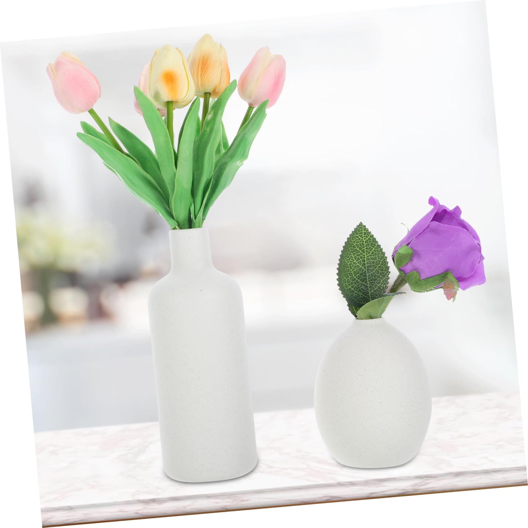 TOPBATHY 4pezzi Vasi in Ceramica Per Fiori Vasi Decorativi Per Composizioni Floreali Secche Da Tavolo Per Pranzo Per Libreria