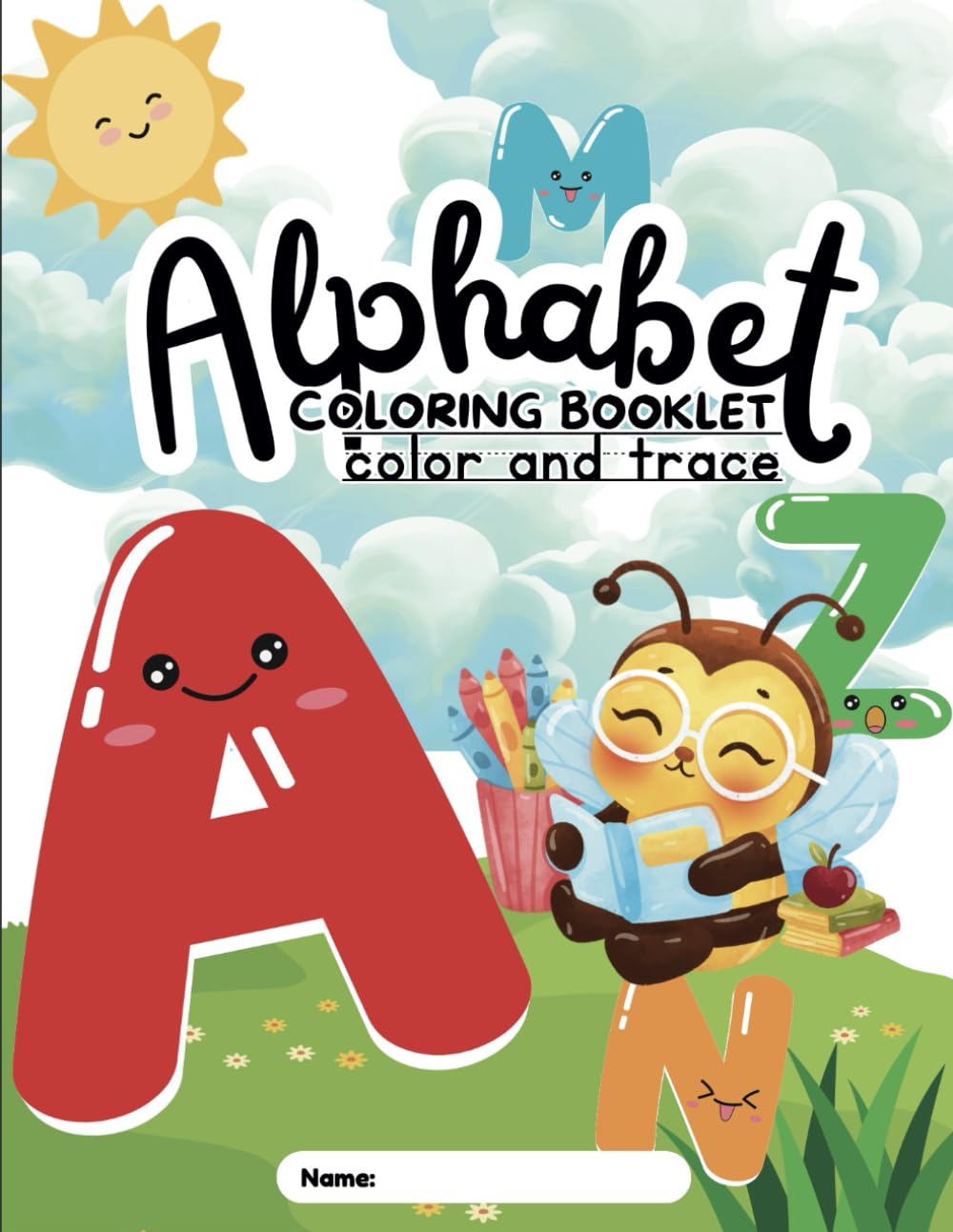 Alphabet Coloring and Tracing Book