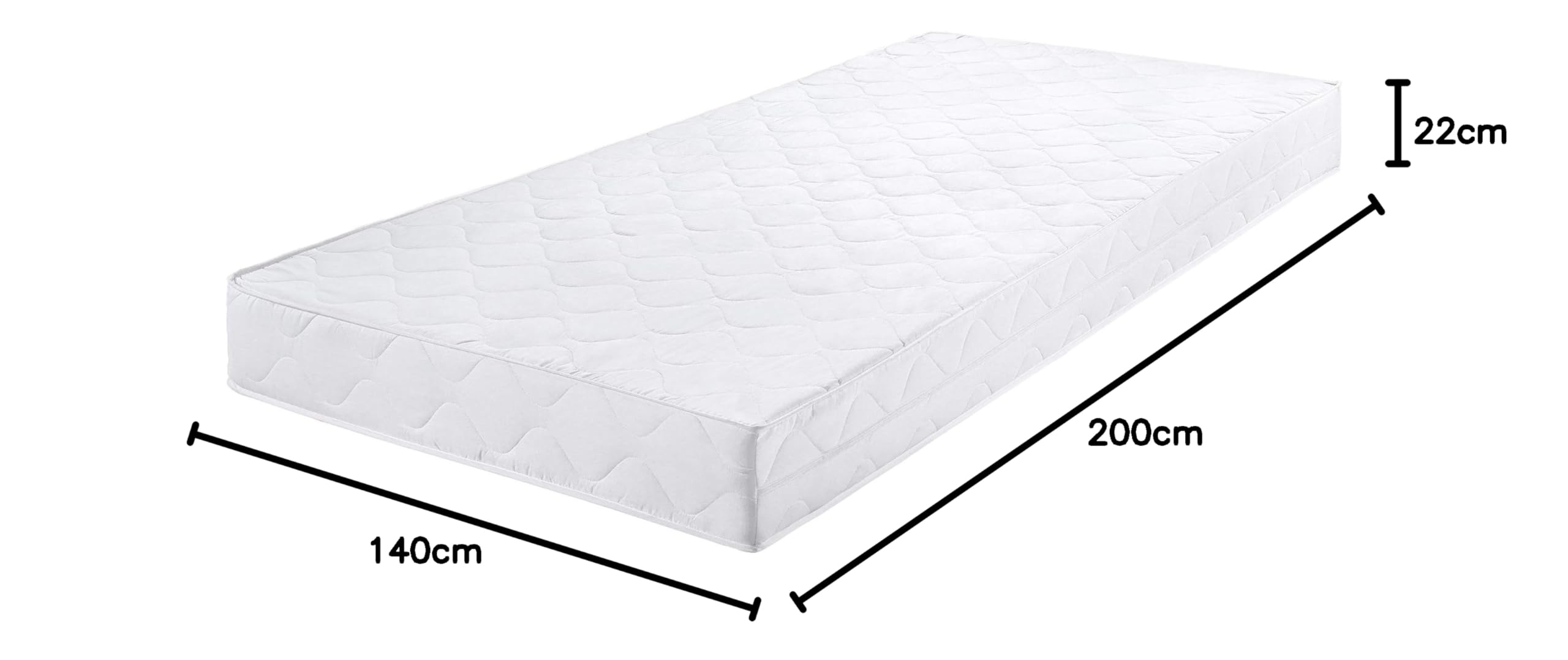 Badenia Trendline BT100 2-in-1 Duo XXL orthopädische 7-Zonen Komfortmatratze, 22 cm hoch, Härtegrad 2 und 3, 140 x 200, Öko-Tex zertifiziert, produziert nach deutschem Qualitätsstandard